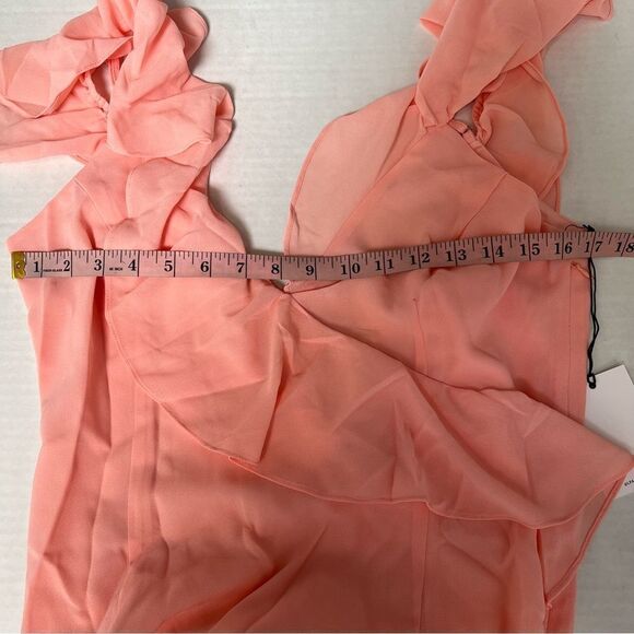*spots* NWT Revolve x LPA Ruffle Neckline Maxi in Blush | Size L - Picture 14 of 16